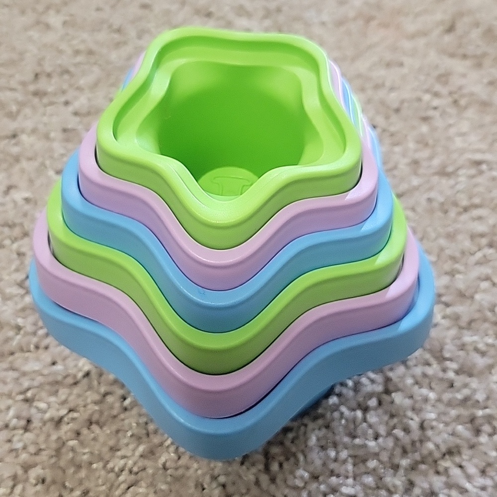 My First ~ Green Toys ~ Stacking Cups Stars Shaped ~ Set Of 6
